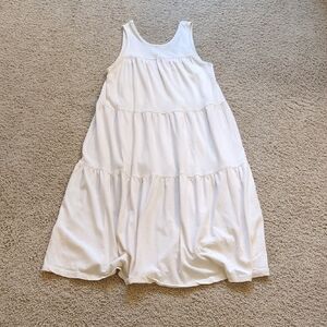 Everlane Cream Tiered Dress